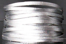 Load image into Gallery viewer, Kangaroo Leather Lace-DANECRAFT Custom Color-STERLING SILVER METALLIC