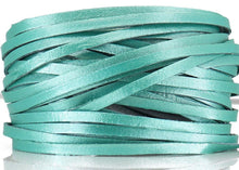 Load image into Gallery viewer, Kangaroo Leather Lace-DANECRAFT Custom Color-SEA FOAM METALLIC