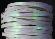 Load image into Gallery viewer, Kangaroo Leather Lace-DANECRAFT Custom Color-SNOW QUEEN IRIDESCENT GLITTER