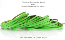 Load image into Gallery viewer, Kangaroo Leather Lace-PACKER LIME (discontinued limited supply)