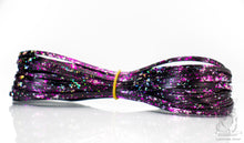 Load image into Gallery viewer, Kangaroo Leather Lace-DANECRAFT Custom Color-MAGENTA & SILVER HOLOGRAPHIC FLAKE