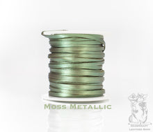 Load image into Gallery viewer, Kangaroo Leather Lace-DANECRAFT Custom Color-MOSS METALLIC