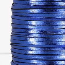 Load image into Gallery viewer, Kangaroo Leather Lace-PACKER OCEAN BLUE METALLIC FOIL (Discontinued limited supply)