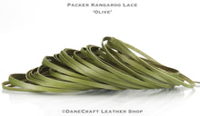 Load image into Gallery viewer, Kangaroo Leather Lace-PACKER OLIVE GREEN