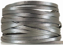 Load image into Gallery viewer, Kangaroo Leather Lace-DANECRAFT Custom Color-DARK PEWTER METALLIC