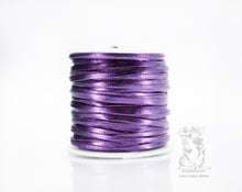 Load image into Gallery viewer, Kangaroo Leather Lace-BIRDSALL ROYAL PURPLE METALLIC FOIL