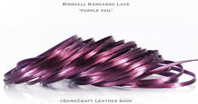 Load image into Gallery viewer, Kangaroo Leather Lace-BIRDSALL PLUM PURPLE METALLIC FOIL (Discontinued limited supply)