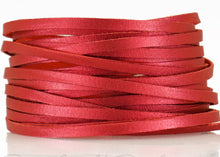 Load image into Gallery viewer, Kangaroo Leather Lace-DANECRAFT Custom Color-RED METALLIC