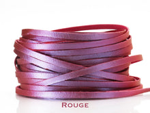 Load image into Gallery viewer, Kangaroo Leather Lace-DANECRAFT Custom Color-ROUGE IRIDESCENT METALLIC