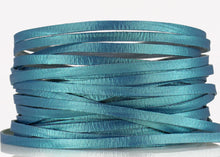 Load image into Gallery viewer, Kangaroo Leather Lace-DANECRAFT Custom Color-SEA GLASS METALLIC