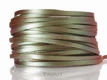 Load image into Gallery viewer, Kangaroo Leather Lace-DANECRAFT Custom Color-TROUT METALLIC