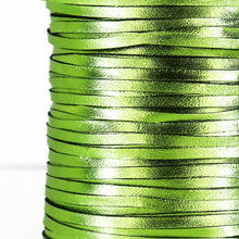 Load image into Gallery viewer, Kangaroo Leather Lace-PACKER YELLOW GREEN METALLIC (Discontinued limited supply)