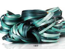 Load image into Gallery viewer, Kangaroo Leather Lace-Limited Edition Custom Color-TEAL OMBRE #187