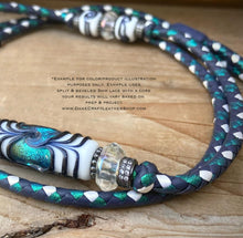 Load image into Gallery viewer, Kangaroo Leather Lace-DANECRAFT Custom Color-AURORA BOREALIS TWO-TONED