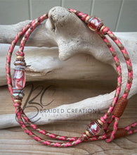 Load image into Gallery viewer, Kangaroo Leather Lace-DANECRAFT Custom Color-CORAL PINK METALLIC