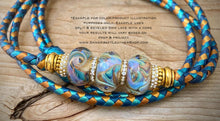 Load image into Gallery viewer, Kangaroo Leather Lace-DANECRAFT Custom Color-TURQUOISE TWO-TONED