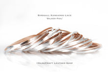 Load image into Gallery viewer, Kangaroo Leather Lace-BIRDSALL SILVER METALLIC FOIL