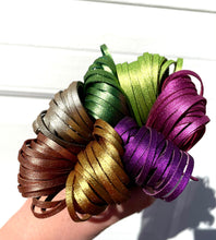 Load image into Gallery viewer, Kangaroo Leather Lace-DANECRAFT Custom Color-SILVER SUPER SPARKLE