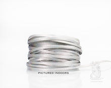 Load image into Gallery viewer, Kangaroo Leather Lace-DANECRAFT Custom Color-SILVER HOLOGRAPHIC fine microglitter