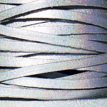 Load image into Gallery viewer, Kangaroo Leather Lace-DANECRAFT Custom Color-SILVER HOLOGRAPHIC fine microglitter