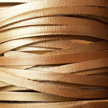 Load image into Gallery viewer, Kangaroo Leather Lace-DANECRAFT Custom Color-CARAMEL METALLIC