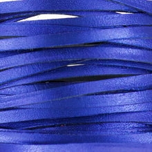 Load image into Gallery viewer, Kangaroo Leather Lace-DANECRAFT Custom Color-BLUE METALLIC