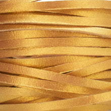 Load image into Gallery viewer, Kangaroo Leather Lace-DANECRAFT Custom Color-FUZZY NAVEL METALLIC