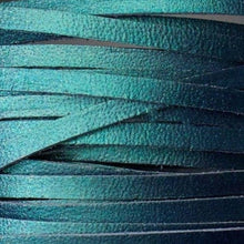 Load image into Gallery viewer, Kangaroo Leather Lace-DANECRAFT Custom Color-PEACOCK GREEN METALLIC