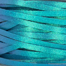 Load image into Gallery viewer, Kangaroo Leather Lace-DANECRAFT Custom Color-CARIBBEAN TEAL TWO-TONED