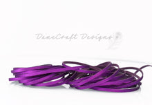 Load image into Gallery viewer, Kangaroo Leather Lace-DANECRAFT Custom Color-VIBRANT VIOLET SUPER SPARKLE