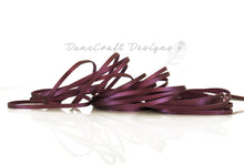 Load image into Gallery viewer, Kangaroo Leather Lace-DANECRAFT Custom Color-BLACKBERRY METALLIC