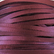 Load image into Gallery viewer, Kangaroo Leather Lace-DANECRAFT Custom Color-BLACKBERRY METALLIC