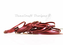 Load image into Gallery viewer, Kangaroo Leather Lace-Custom Handmade Color-MERLOT METALLIC