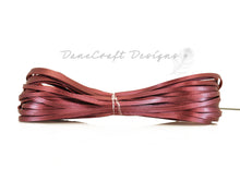 Load image into Gallery viewer, Kangaroo Leather Lace-Custom Handmade Color-MERLOT METALLIC