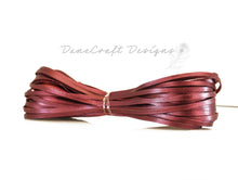 Load image into Gallery viewer, Kangaroo Leather Lace-Custom Handmade Color-MERLOT METALLIC