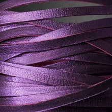 Load image into Gallery viewer, Kangaroo Leather Lace-DANECRAFT Custom Color-DARK PLUM METALLIC