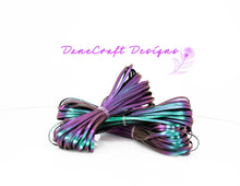 Load image into Gallery viewer, Kangaroo Leather Lace-DANECRAFT Custom Color-TEAL/PURPLE COLOR-SHIFTING