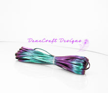 Load image into Gallery viewer, Kangaroo Leather Lace-DANECRAFT Custom Color-TEAL/PURPLE COLOR-SHIFTING
