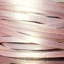 Load image into Gallery viewer, Kangaroo Leather Lace-DANECRAFT Custom Color-PEACH ROSE GOLD METALLIC