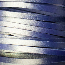 Load image into Gallery viewer, Kangaroo Leather Lace-DANECRAFT Custom Color-GUNMETAL BLUE METALLIC