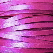 Load image into Gallery viewer, Kangaroo Leather Lace-DANECRAFT Custom Color-RASPBERRY IRIDESCENT METALLIC