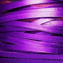 Load image into Gallery viewer, Kangaroo Leather Lace-DANECRAFT Custom Color-ROYAL PURPLE METALLIC