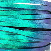 Load image into Gallery viewer, Kangaroo Leather Lace-DANECRAFT Custom Color-AURORA BOREALIS TWO-TONED