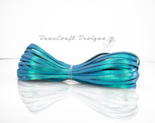 Load image into Gallery viewer, Kangaroo Leather Lace-DANECRAFT Custom Color-CARIBBEAN TEAL TWO-TONED