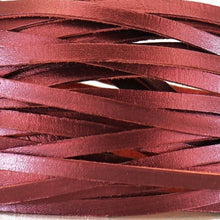 Load image into Gallery viewer, Kangaroo Leather Lace-Custom Handmade Color-MERLOT METALLIC
