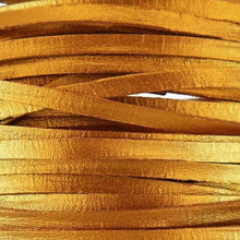 Load image into Gallery viewer, Kangaroo Leather Lace-DANECRAFT Custom Color-AMBER HONEY METALLIC