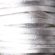 Load image into Gallery viewer, Kangaroo Leather Lace-DANECRAFT Custom Color-STERLING SILVER METALLIC