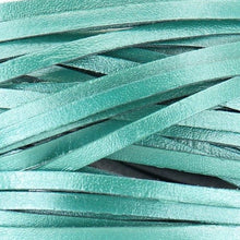 Load image into Gallery viewer, Kangaroo Leather Lace-DANECRAFT Custom Color-SEA FOAM METALLIC