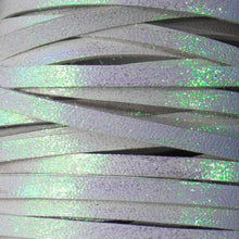 Load image into Gallery viewer, Kangaroo Leather Lace-DANECRAFT Custom Color-SNOW QUEEN IRIDESCENT GLITTER