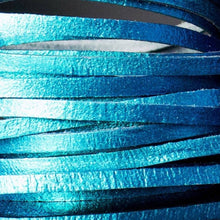 Load image into Gallery viewer, Kangaroo Leather Lace-DANECRAFT Custom Color-TURQUOISE TWO-TONED